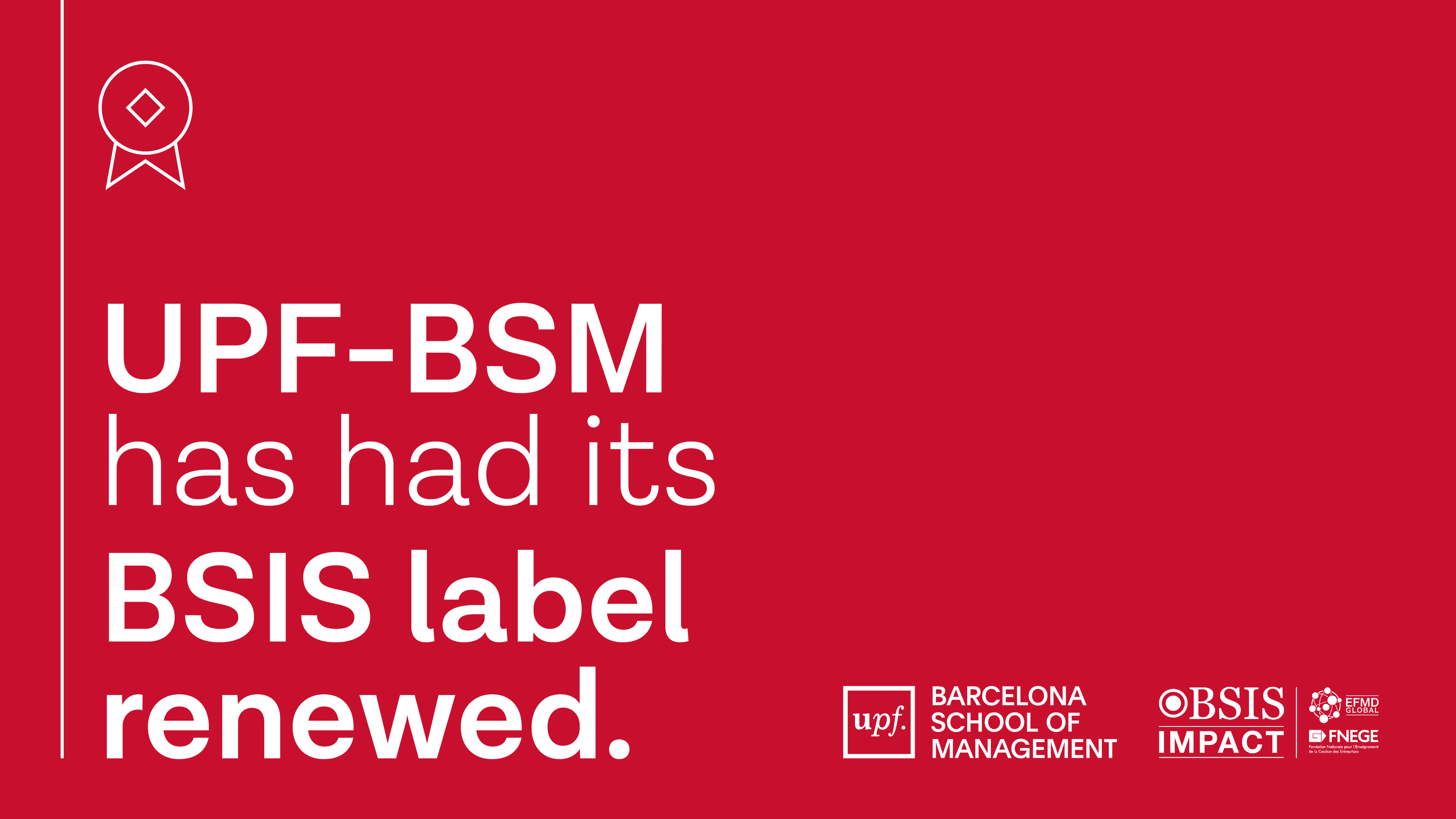 cartel en el que aparece el titular que anuncia que hemos recibido la renovación de la acreditación BSIS